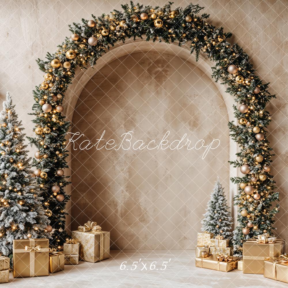 Kate Christmas Tree Arch Golden Gifts Backdrop Designed by Emetselch - Image 3