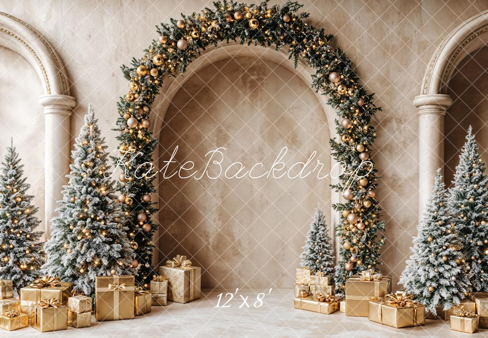 Kate Christmas Tree Arch Golden Gifts Backdrop Designed by Emetselch - Image 7