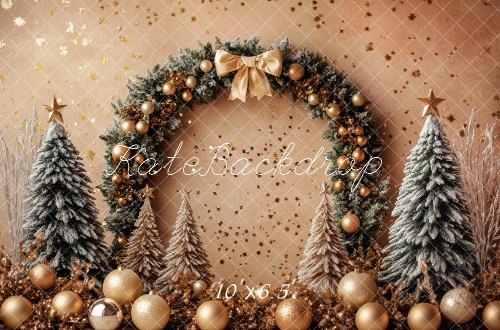 Kate Christmas Tree Arch Wreath Golden Backdrop Designed by Patty Robert - Image 4
