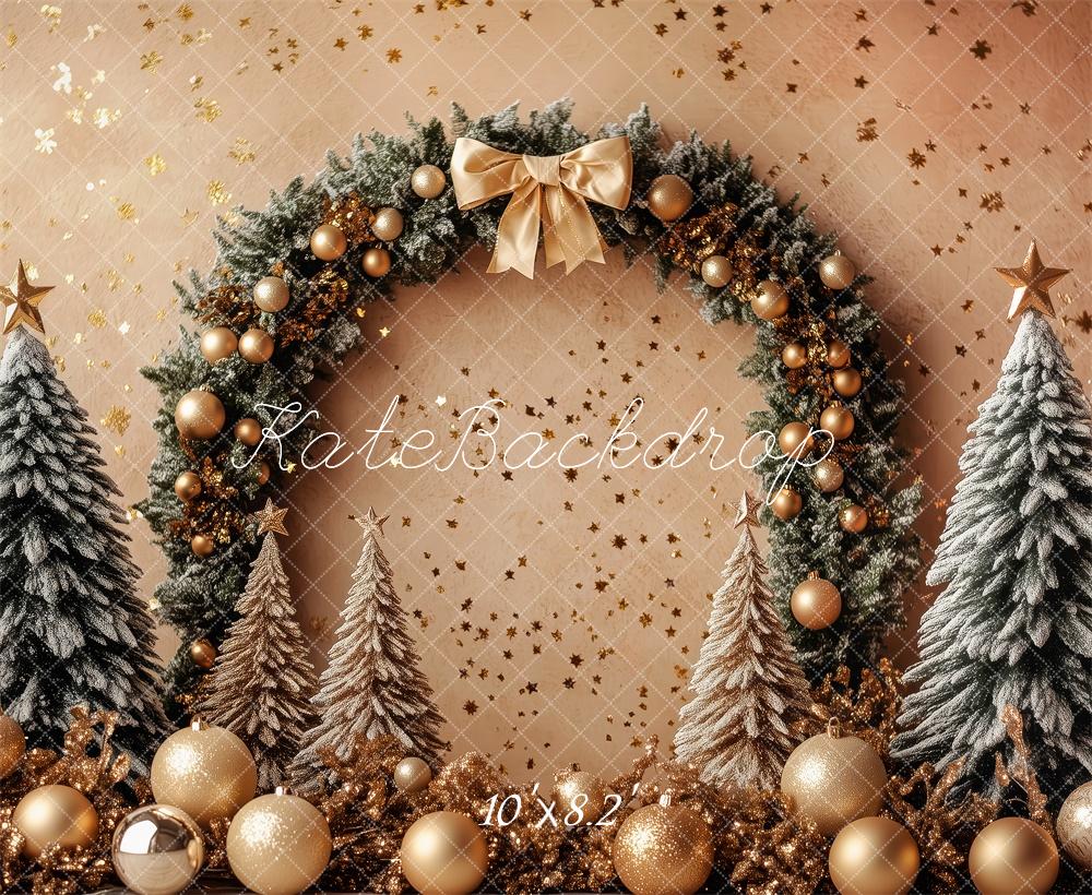 Kate Christmas Tree Arch Wreath Golden Backdrop Designed by Patty Robert - Image 5