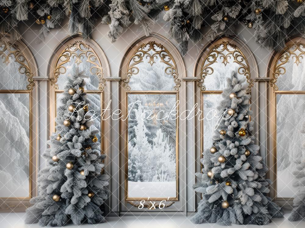 Kate Christmas Tree Arched Window Backdrop Designed by Mini MakeBelieve - Image 3