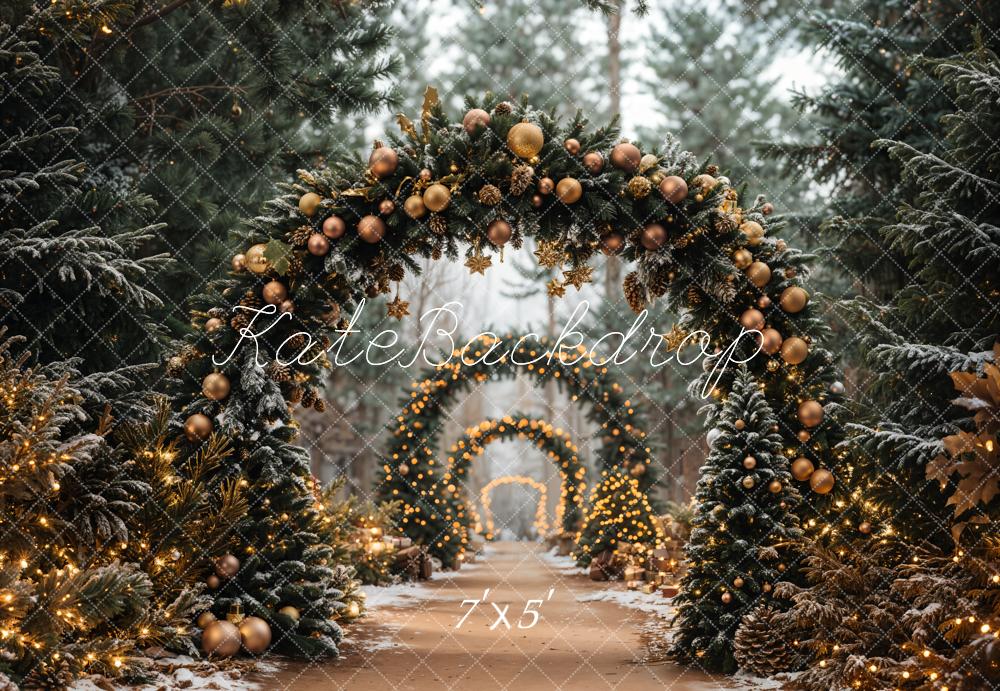 Kate Christmas Tree Archway Forest Backdrop Designed by Emetselch - Image 2