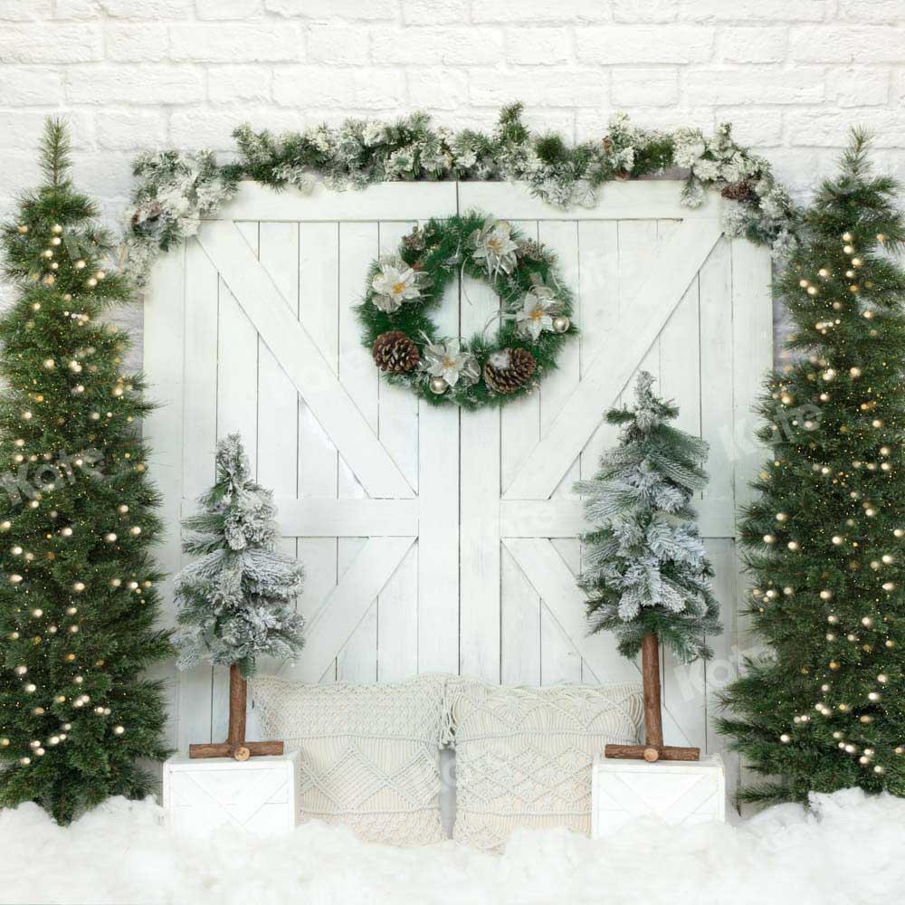 Kate Christmas Tree Backdrop Barn Door Designed by Emetselch - Image 3