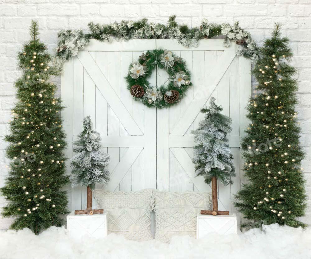 Kate Christmas Tree Backdrop Barn Door Designed by Emetselch - Image 4
