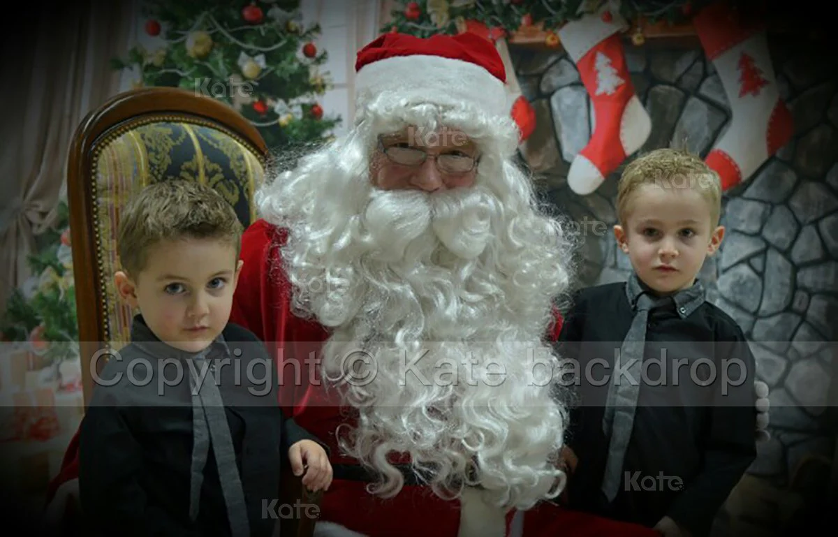 Kate Christmas Tree Backdrop Gift Stove Sock Props for Photography - Image 7