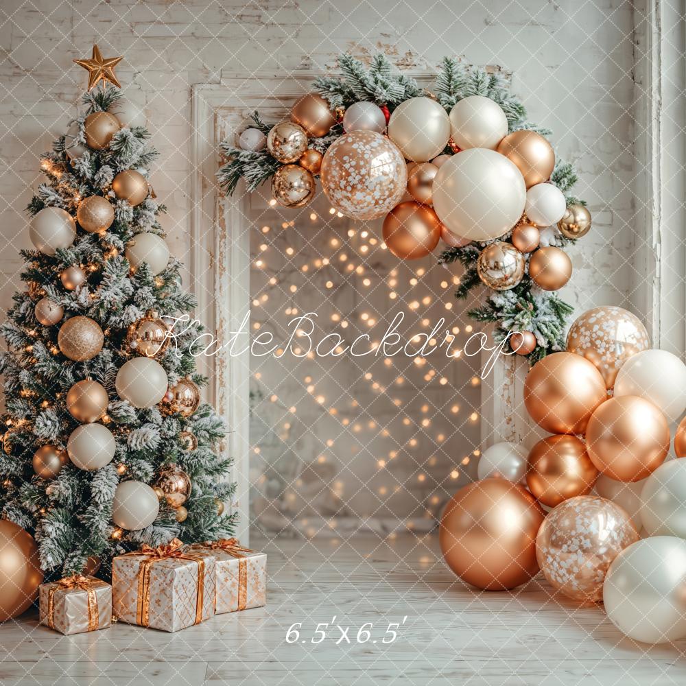 Kate Christmas Tree Balloon Arch Door Backdrop Designed by Emetselch - Image 2