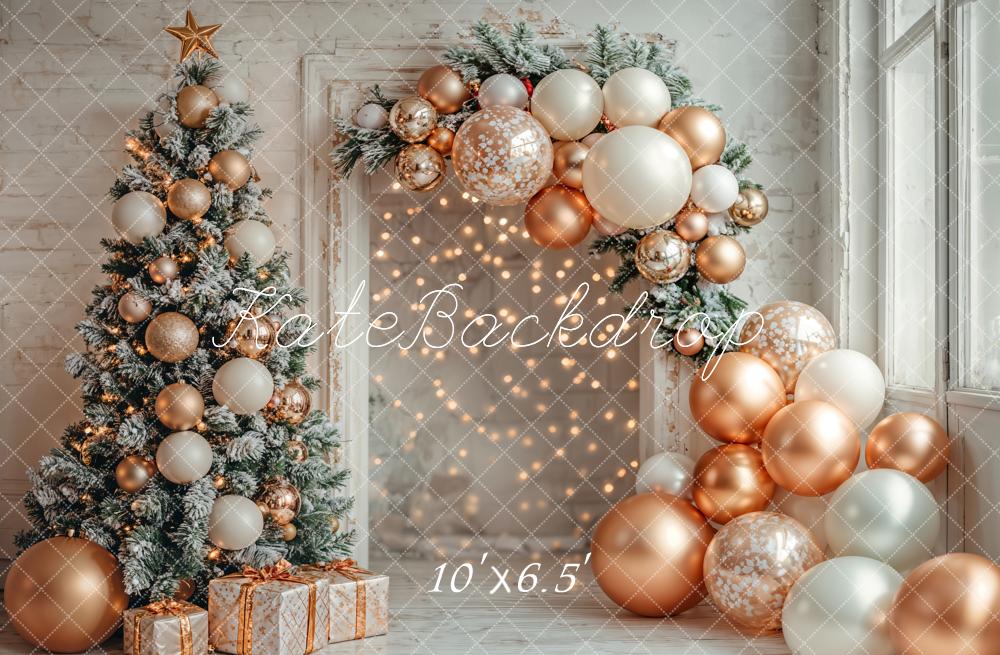 Kate Christmas Tree Balloon Arch Door Backdrop Designed by Emetselch - Image 4