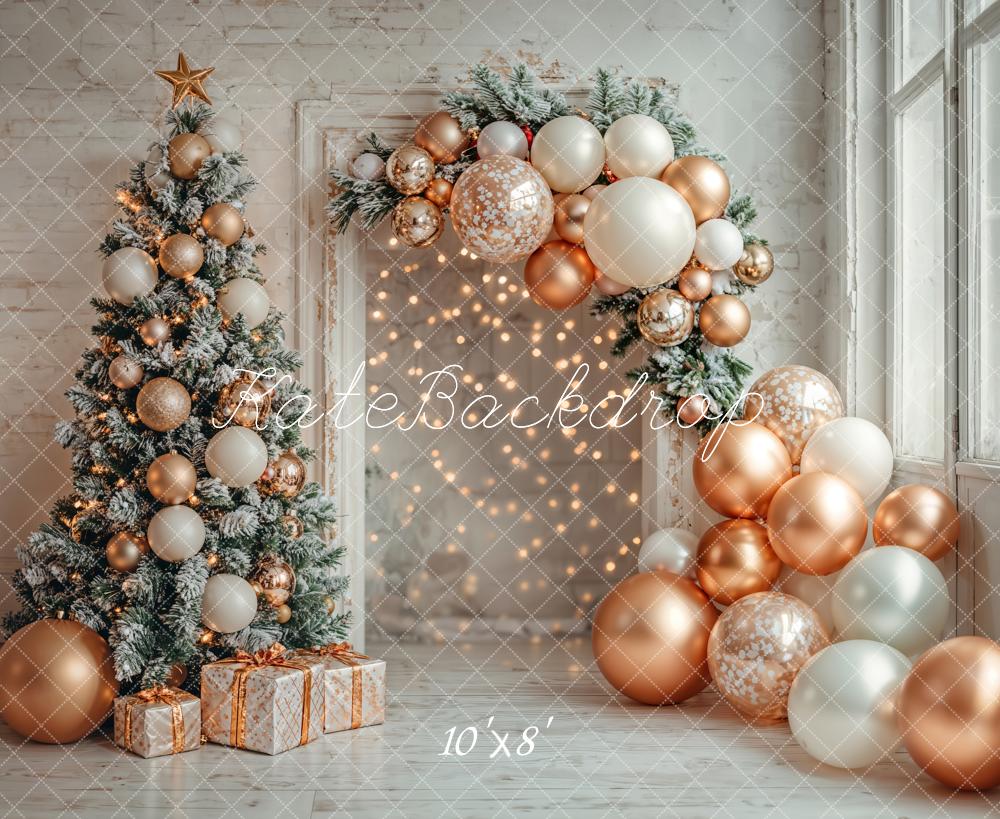 Kate Christmas Tree Balloon Arch Door Backdrop Designed by Emetselch - Image 6