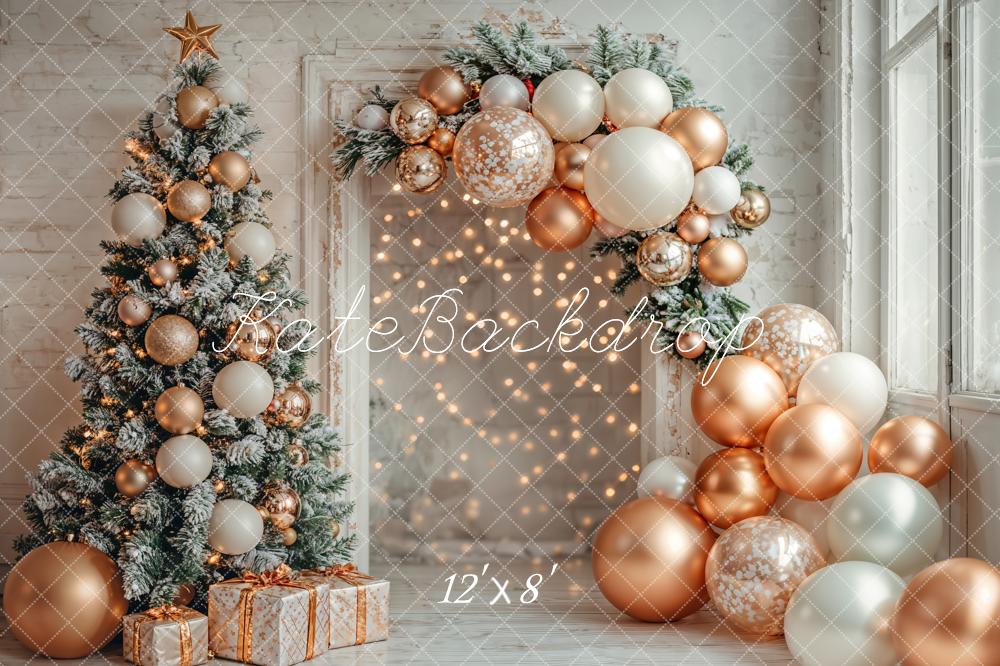 Kate Christmas Tree Balloon Arch Door Backdrop Designed by Emetselch - Image 7