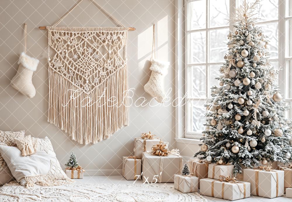 Kate Christmas Tree Boho Living Room Backdrop Designed by Emetselch - Image 2