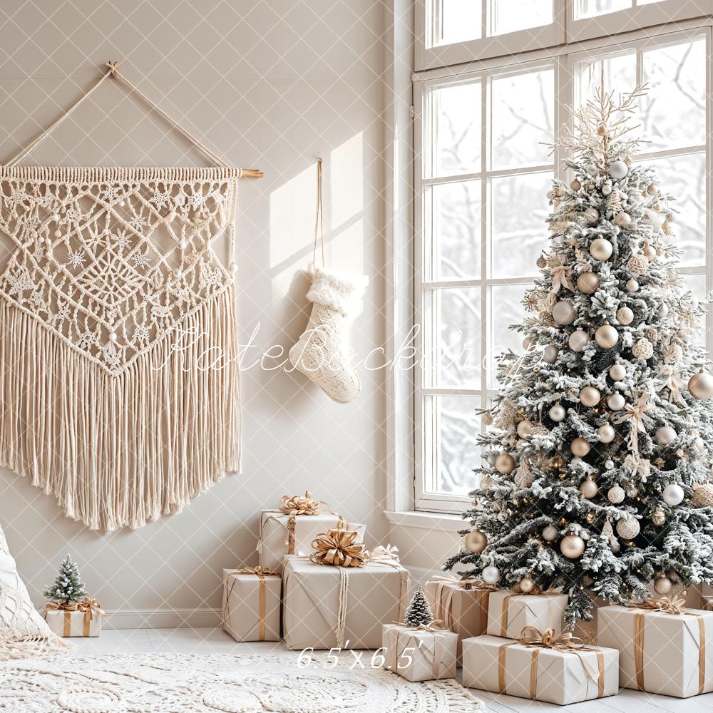 Kate Christmas Tree Boho Living Room Backdrop Designed by Emetselch - Image 3