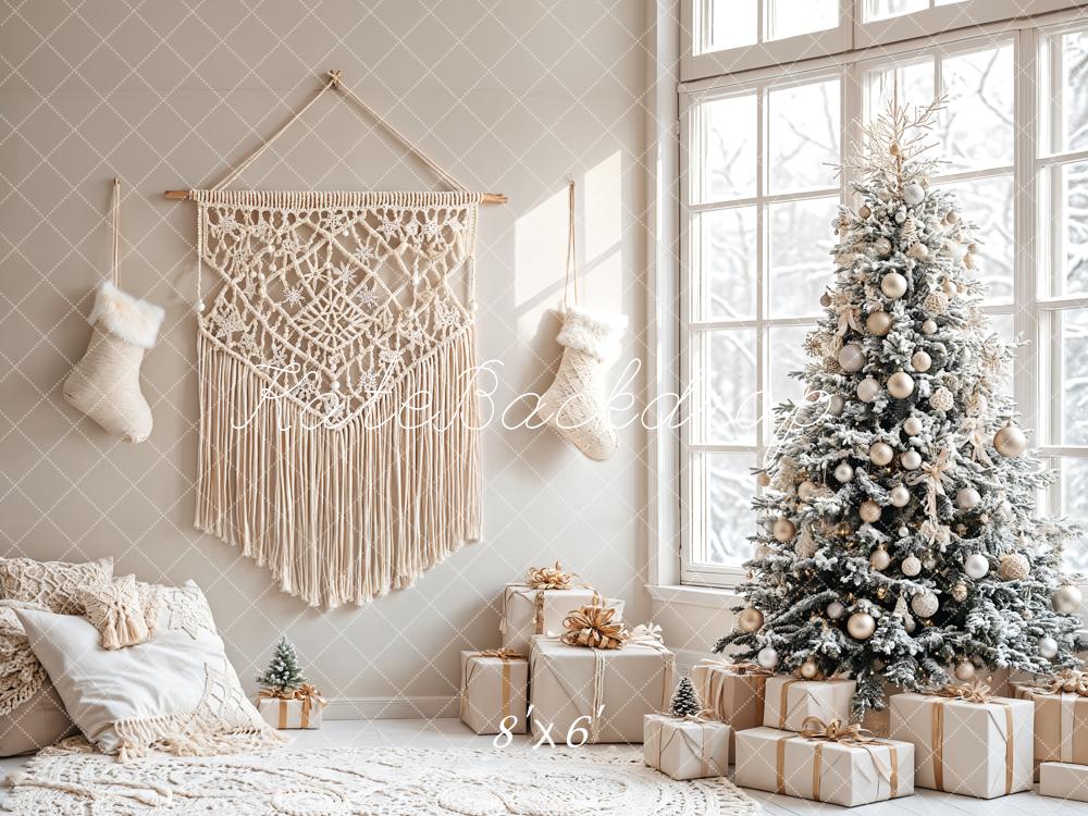 Kate Christmas Tree Boho Living Room Backdrop Designed by Emetselch - Image 6