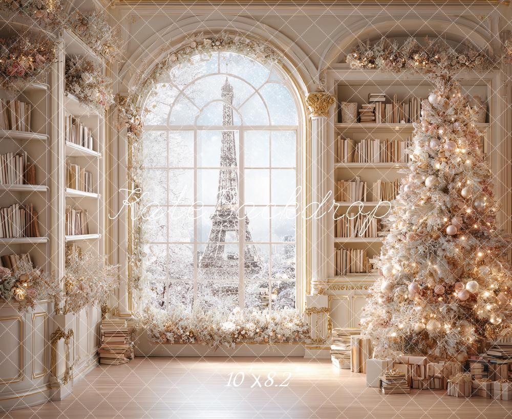 Kate Christmas Tree Bookshelves Window Backdrop Designed by Ashley Paul - Image 6