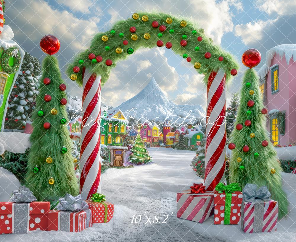 Kate Christmas Tree Candyland Arch Village Backdrop Designed by Mini MakeBelieve - Image 8