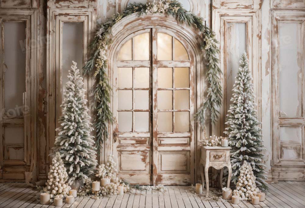 Kate Christmas Tree Door Candles Backdrop Designed by Emetselch - Image 2