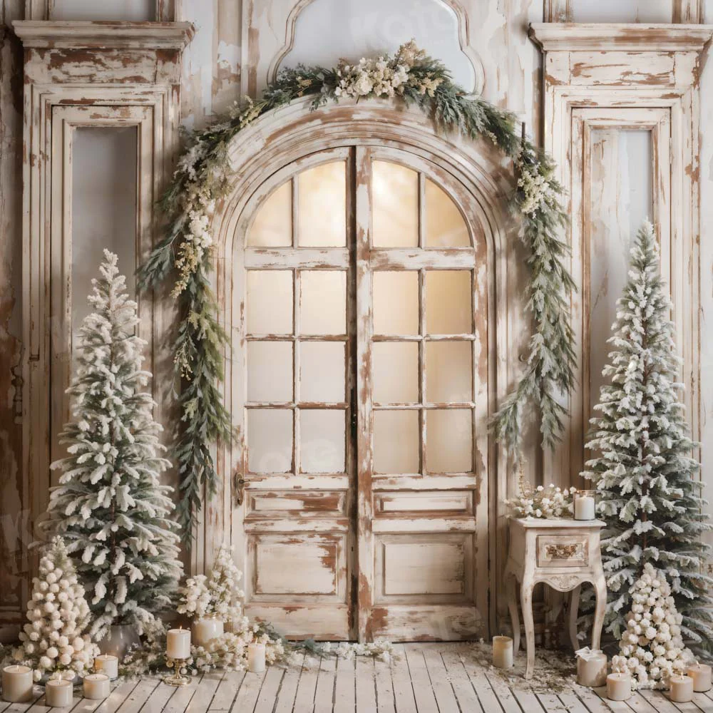 Kate Christmas Tree Door Candles Backdrop Designed by Emetselch - Image 4