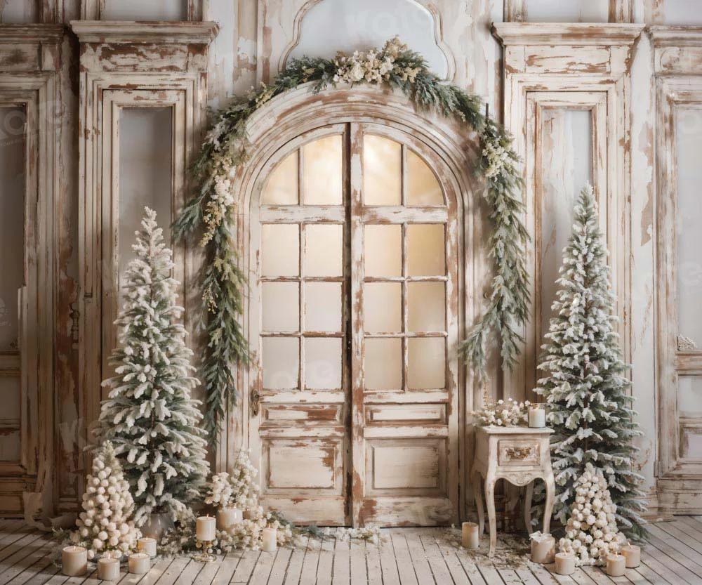 Kate Christmas Tree Door Candles Backdrop Designed by Emetselch - Image 6