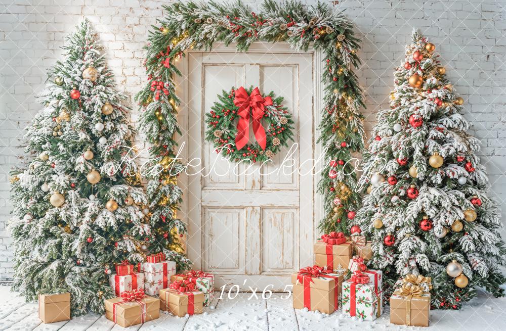 Kate Christmas Tree Door Gifts White Backdrop Designed by Emetselch - Image 8