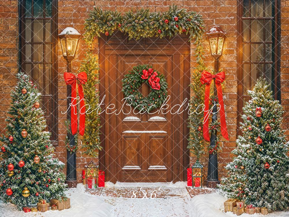 Kate Christmas Tree Doorway Snowy Backdrop Designed by Emetselch - Image 6
