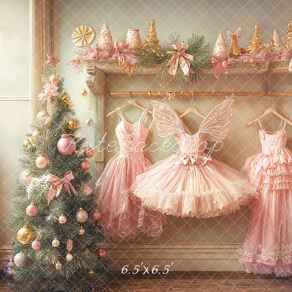 Kate Christmas Tree Fairy Dress Pink Backdrop Designed by Emetselch - Image 2
