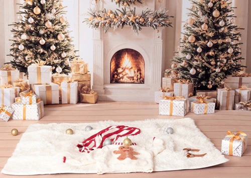 Kate Christmas Tree Fireplace Wreath Gifts Backdrop Designed by Emetselch - Image 9