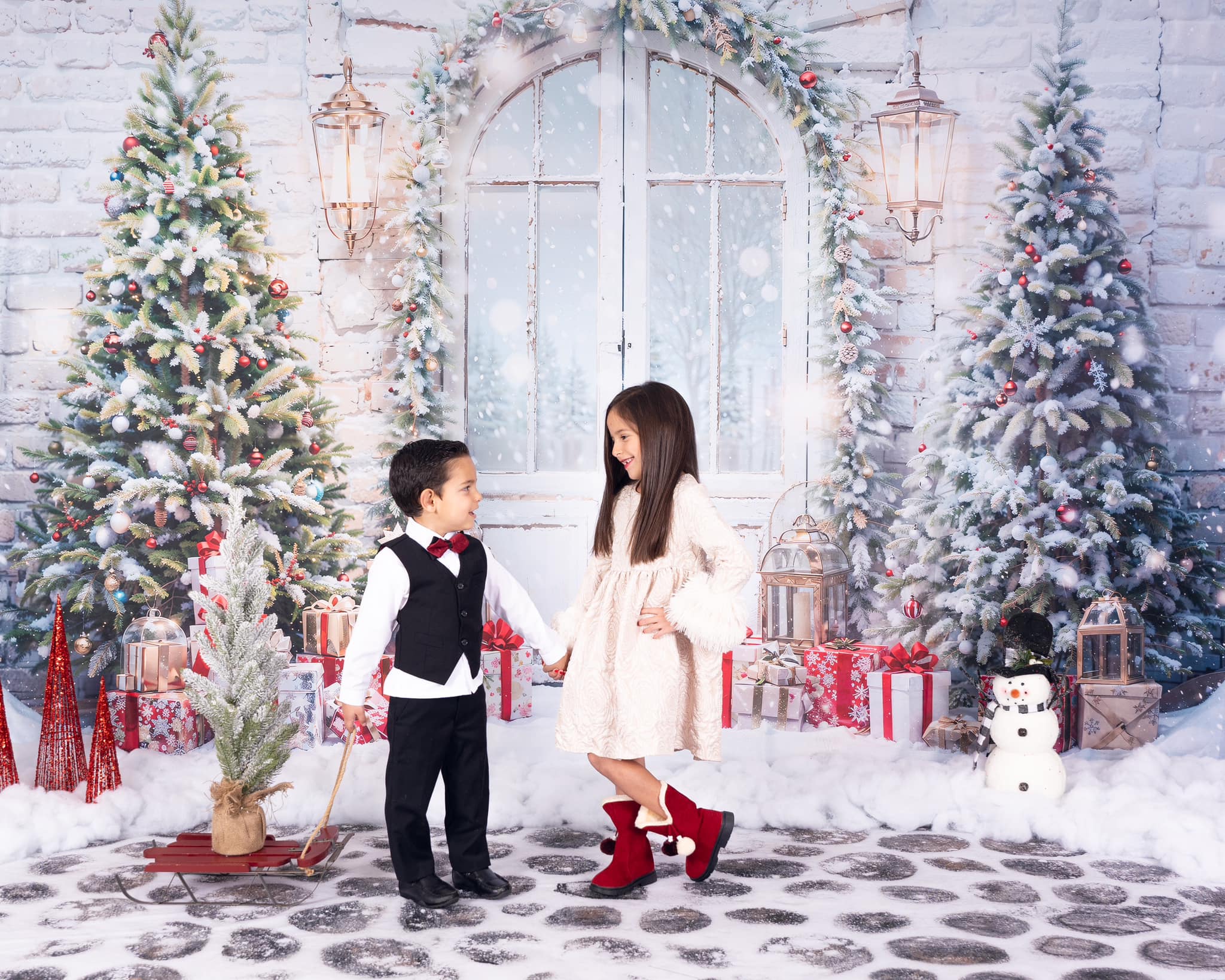 Kate Christmas Tree Gift Door Backdrop Designed by Emetselch - Image 5