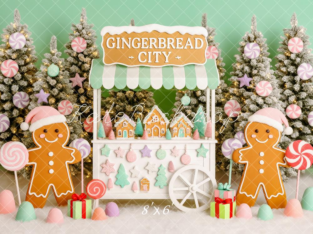 Kate Christmas Tree Gingerbread Stand Backdrop Designed by Patty Robert - Image 3