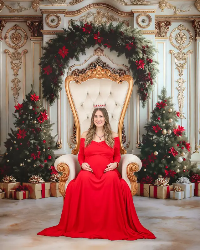 Kate Christmas Tree Gold Arch Ornate Backdrop Designed by Mini MakeBelieve - Image 3
