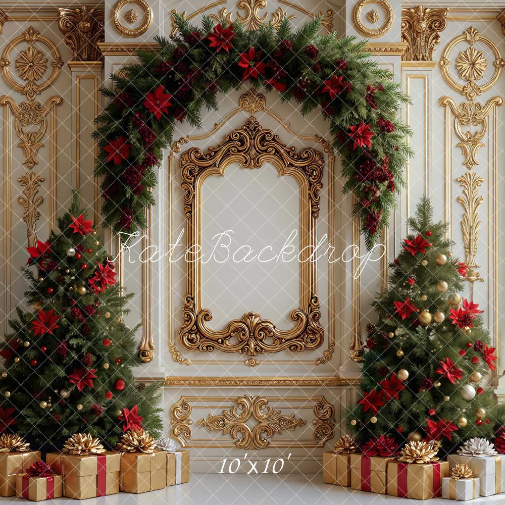 Kate Christmas Tree Gold Arch Ornate Backdrop Designed by Mini MakeBelieve - Image 9