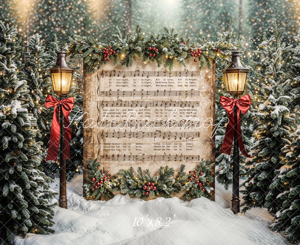 Kate Christmas Tree Music Sheet Backdrop Designed by Chain Photography - Image 5