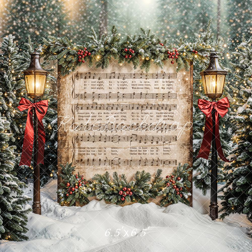 Kate Christmas Tree Music Sheet Backdrop Designed by Chain Photography - Image 6