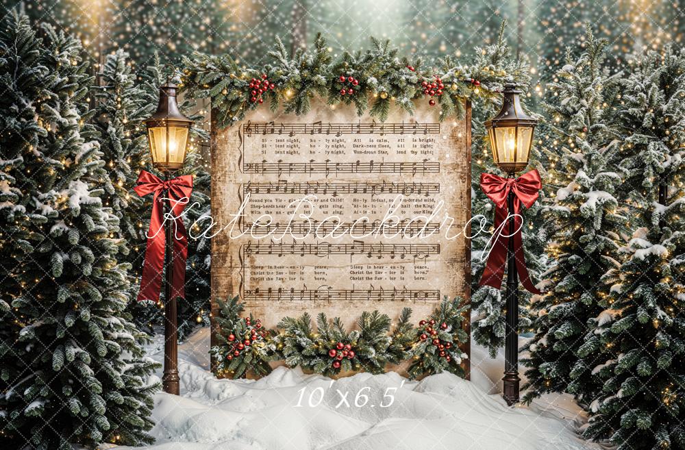 Kate Christmas Tree Music Sheet Backdrop Designed by Chain Photography - Image 7
