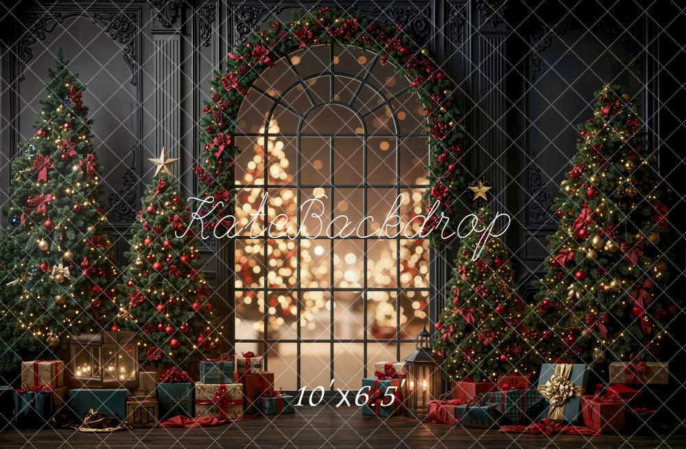 Kate Christmas Tree Garland Presents Window Bokeh Backdrop Designed by Emetselch - Image 5