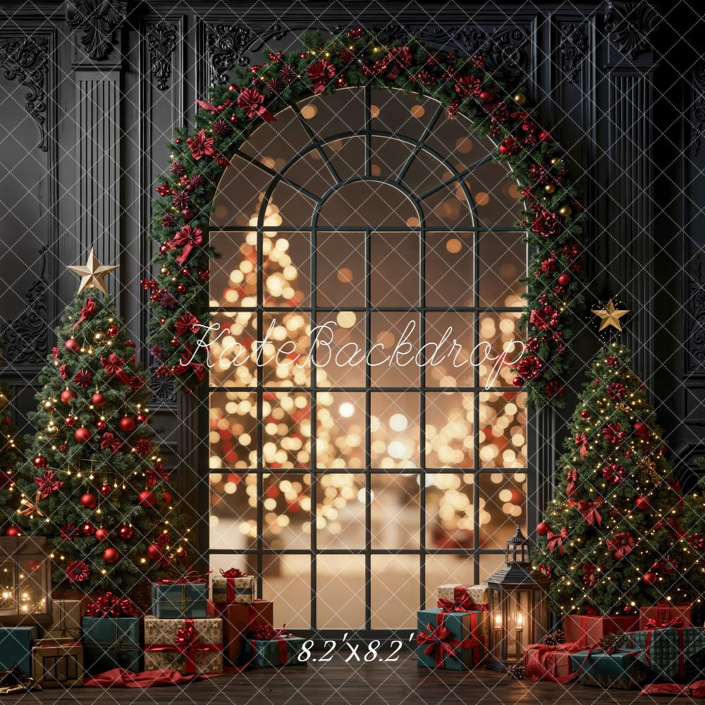 Kate Christmas Tree Garland Presents Window Bokeh Backdrop Designed by Emetselch - Image 6