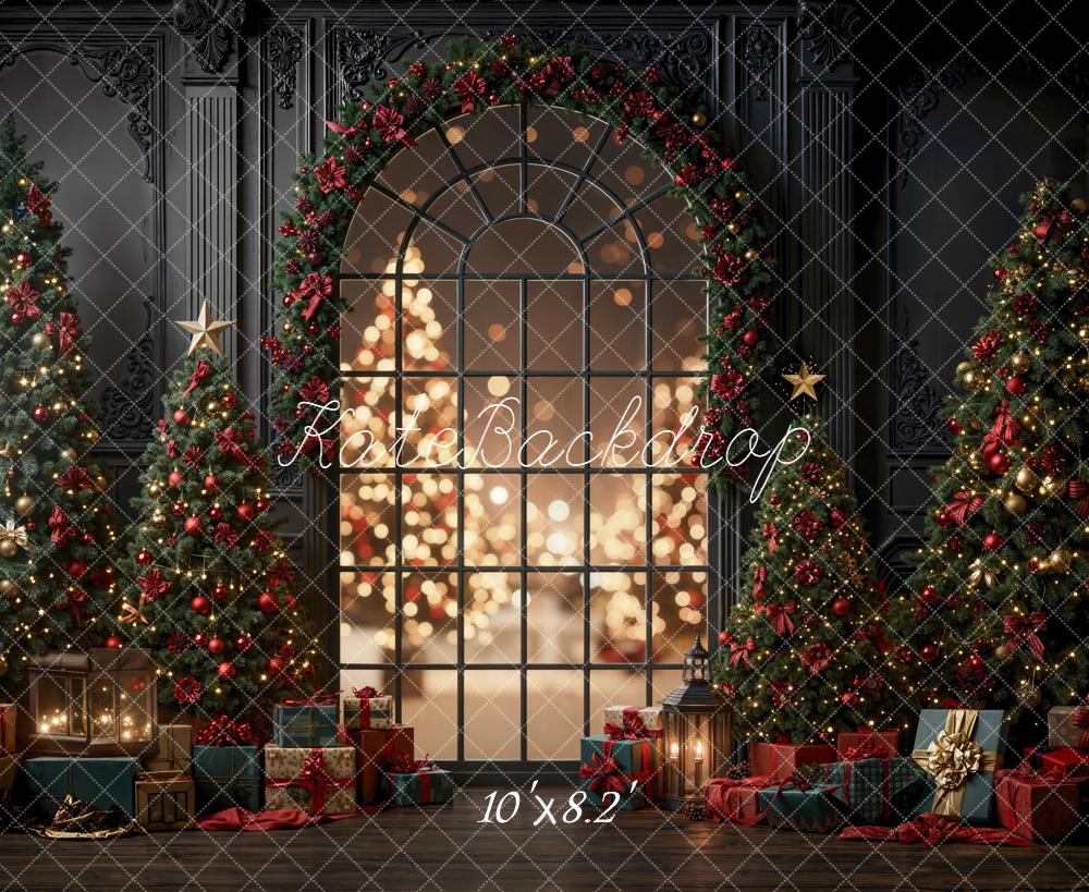 Kate Christmas Tree Garland Presents Window Bokeh Backdrop Designed by Emetselch - Image 7