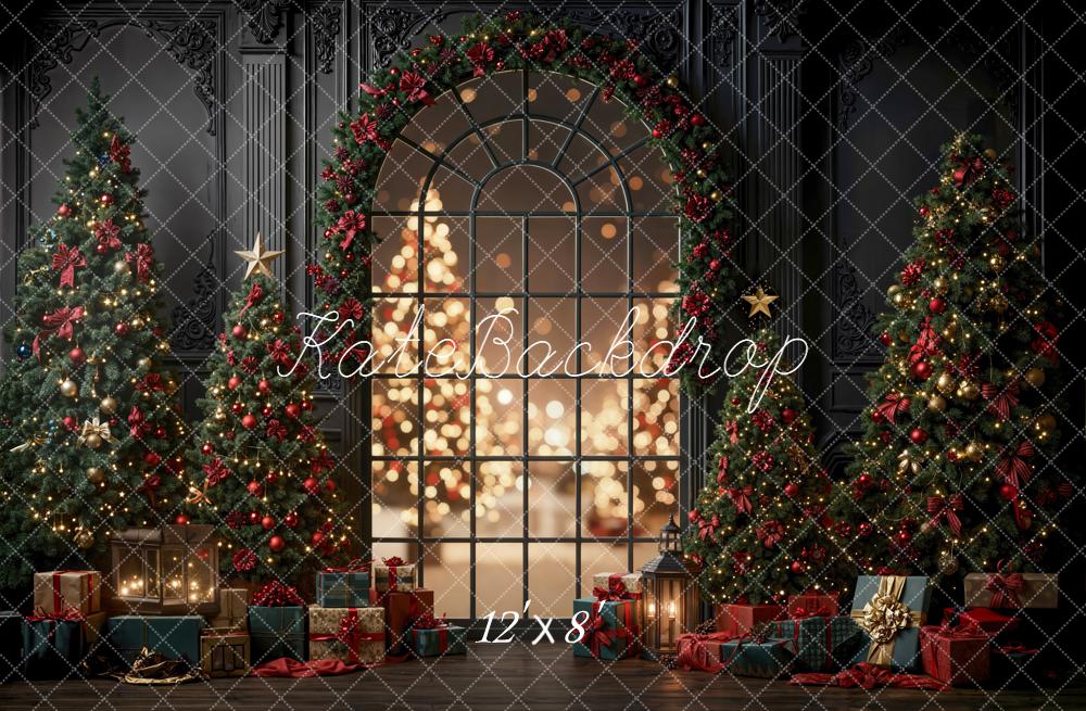 Kate Christmas Tree Garland Presents Window Bokeh Backdrop Designed by Emetselch - Image 9