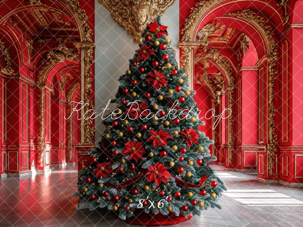 Kate Christmas Tree Red Palace Backdrop Designed by Mini MakeBelieve - Image 3