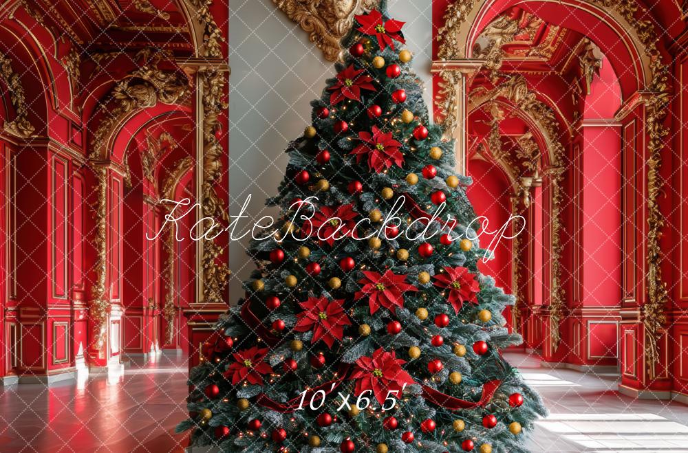Kate Christmas Tree Red Palace Backdrop Designed by Mini MakeBelieve - Image 4