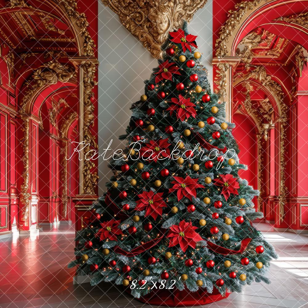Kate Christmas Tree Red Palace Backdrop Designed by Mini MakeBelieve - Image 5
