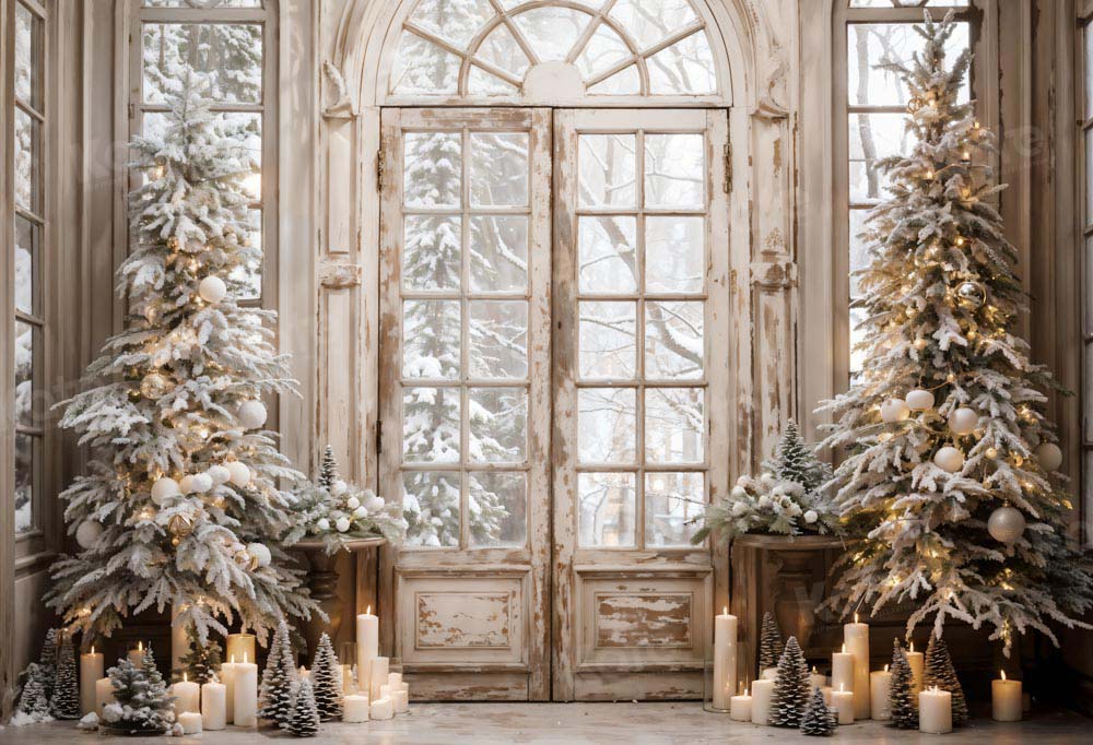 Kate Christmas Tree Retro Door Backdrop Designed by Emetselch - Image 2