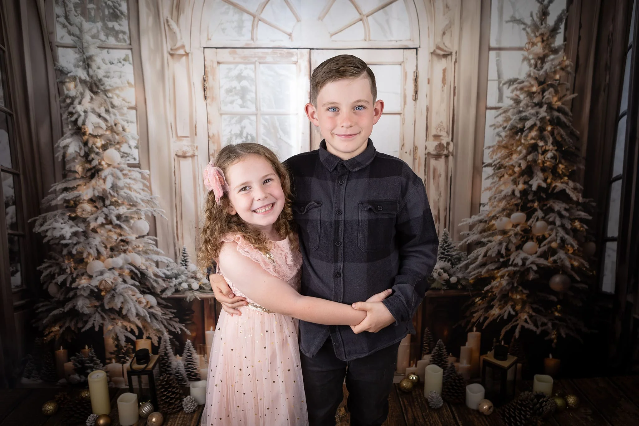 Kate Christmas Tree Retro Door Backdrop Designed by Emetselch - Image 3