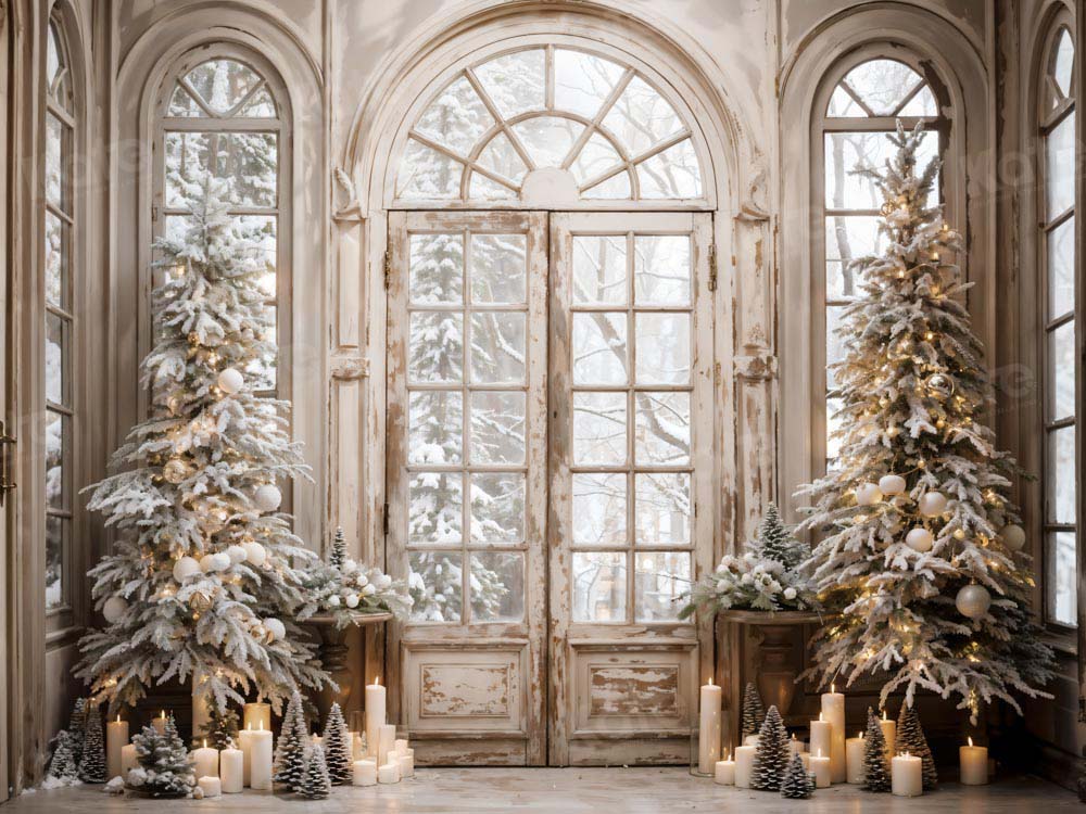 Kate Christmas Tree Retro Door Backdrop Designed by Emetselch - Image 6