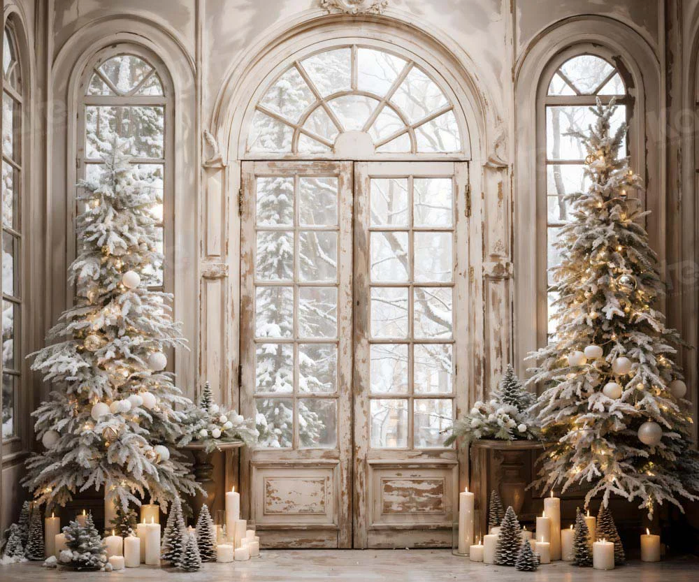 Kate Christmas Tree Retro Door Backdrop Designed by Emetselch - Image 7