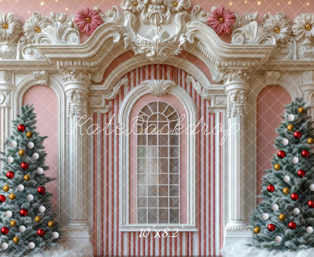 Kate Christmas Tree Retro Pink Wall Backdrop Designed by Mini MakeBelieve - Image 5