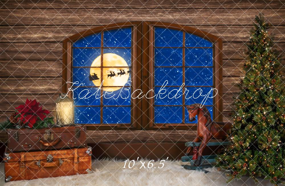 Kate Christmas Tree Santa Window Backdrop for Photography Designed by Lisa Granden - Image 11
