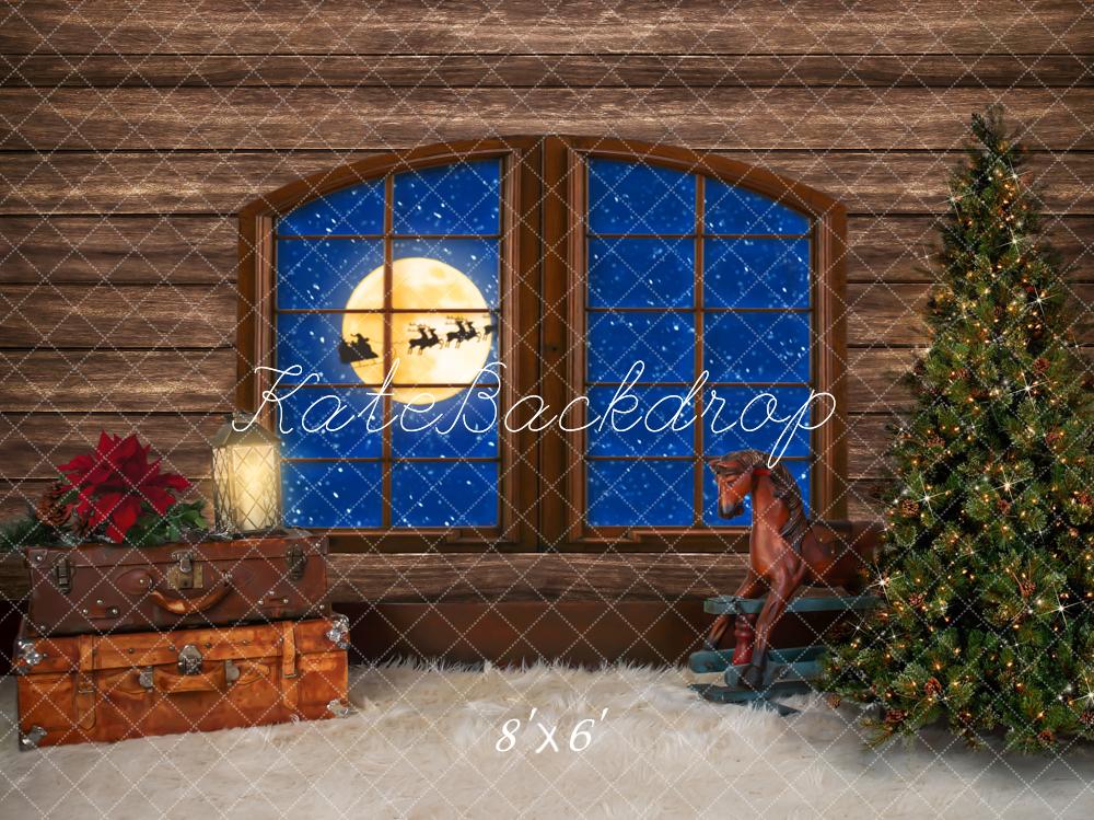 Kate Christmas Tree Santa Window Backdrop for Photography Designed by Lisa Granden - Image 12