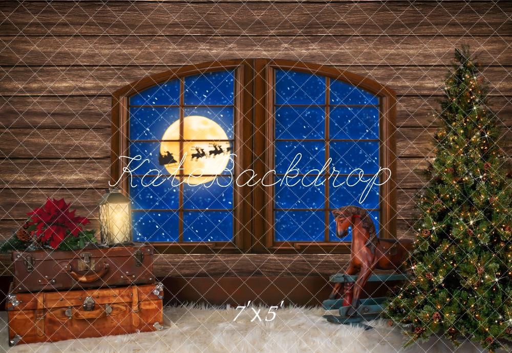 Kate Christmas Tree Santa Window Backdrop for Photography Designed by Lisa Granden - Image 2