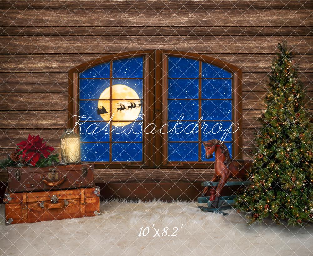 Kate Christmas Tree Santa Window Backdrop for Photography Designed by Lisa Granden - Image 6