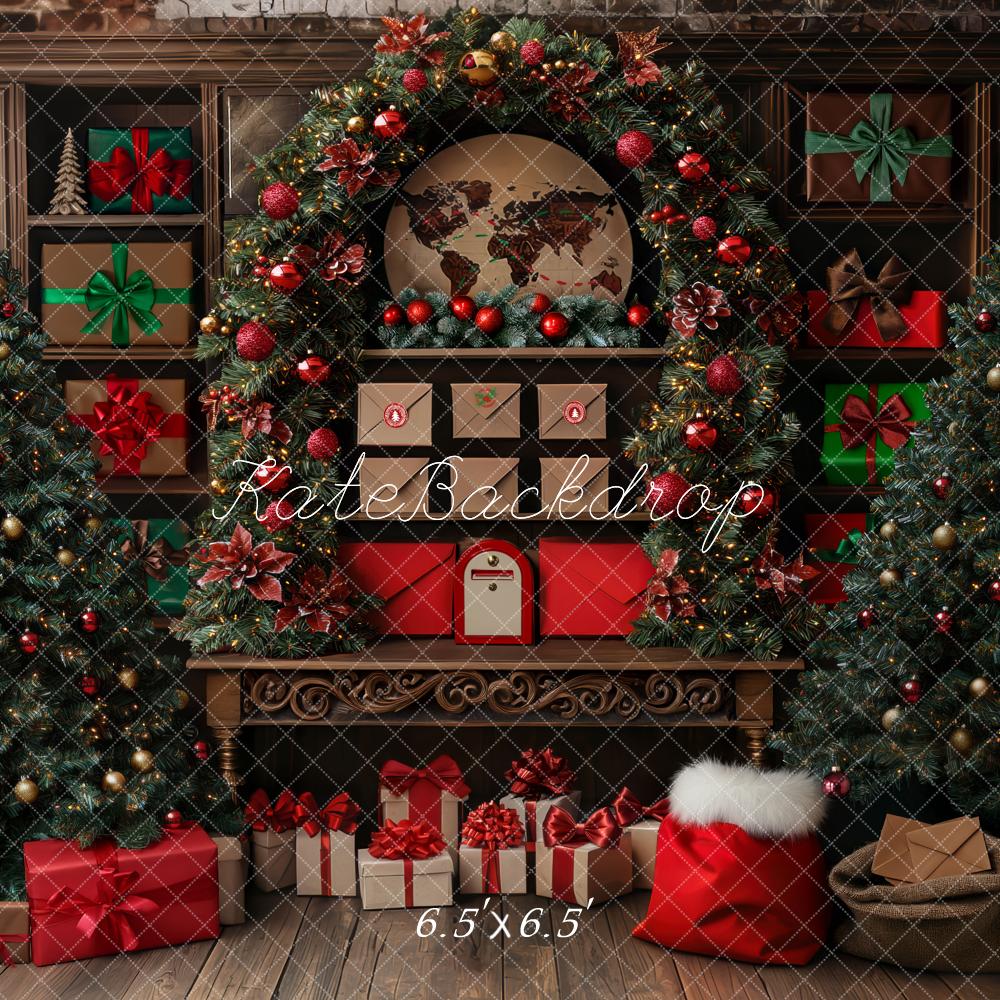 Kate Christmas Tree Santa Garland Backdrop Designed by Mini MakeBelieve - Image 2