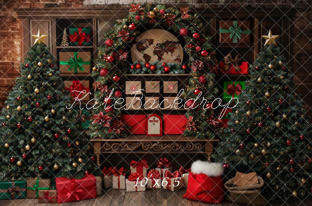 Kate Christmas Tree Santa Garland Backdrop Designed by Mini MakeBelieve - Image 4